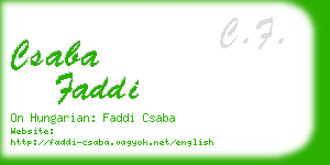 csaba faddi business card